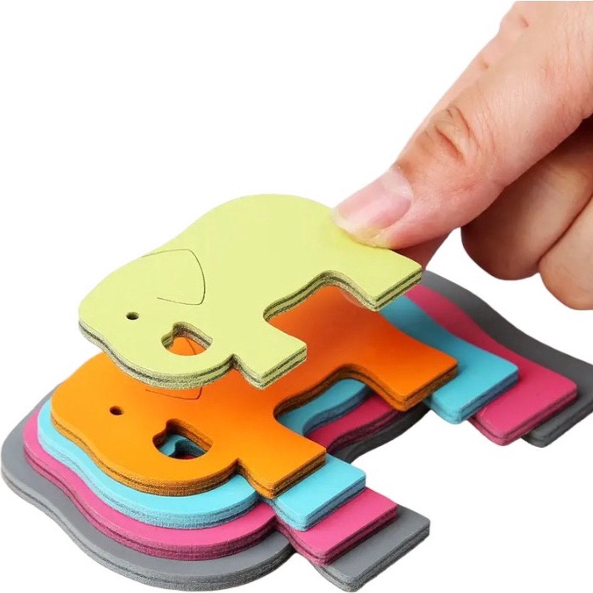 Narges® | MontessoriSpeelgoed | Houten speelgoed | Olifant | Puzzel | Educatief speelgoed | Logopedie | Onderwijs | Spelen en leren|